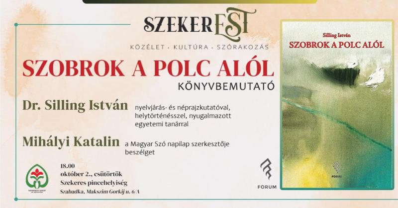 **SzekerEST: Silling István regényének különleges bemutatója | Vajdaság MA**

Fedezd fel Silling István új regényét, mely a SzekerEST keretein belül kerül bemutatásra! A Vajdaság MA által szervezett esemény nem csupán a könyv világába vezeti be a résztvev